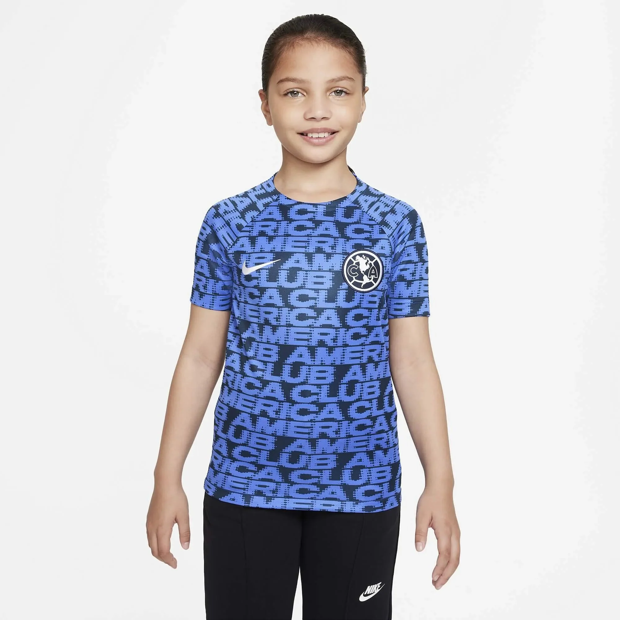 Nike 2022-23 Club America Youth Pre Match Jersey - Blue-Black