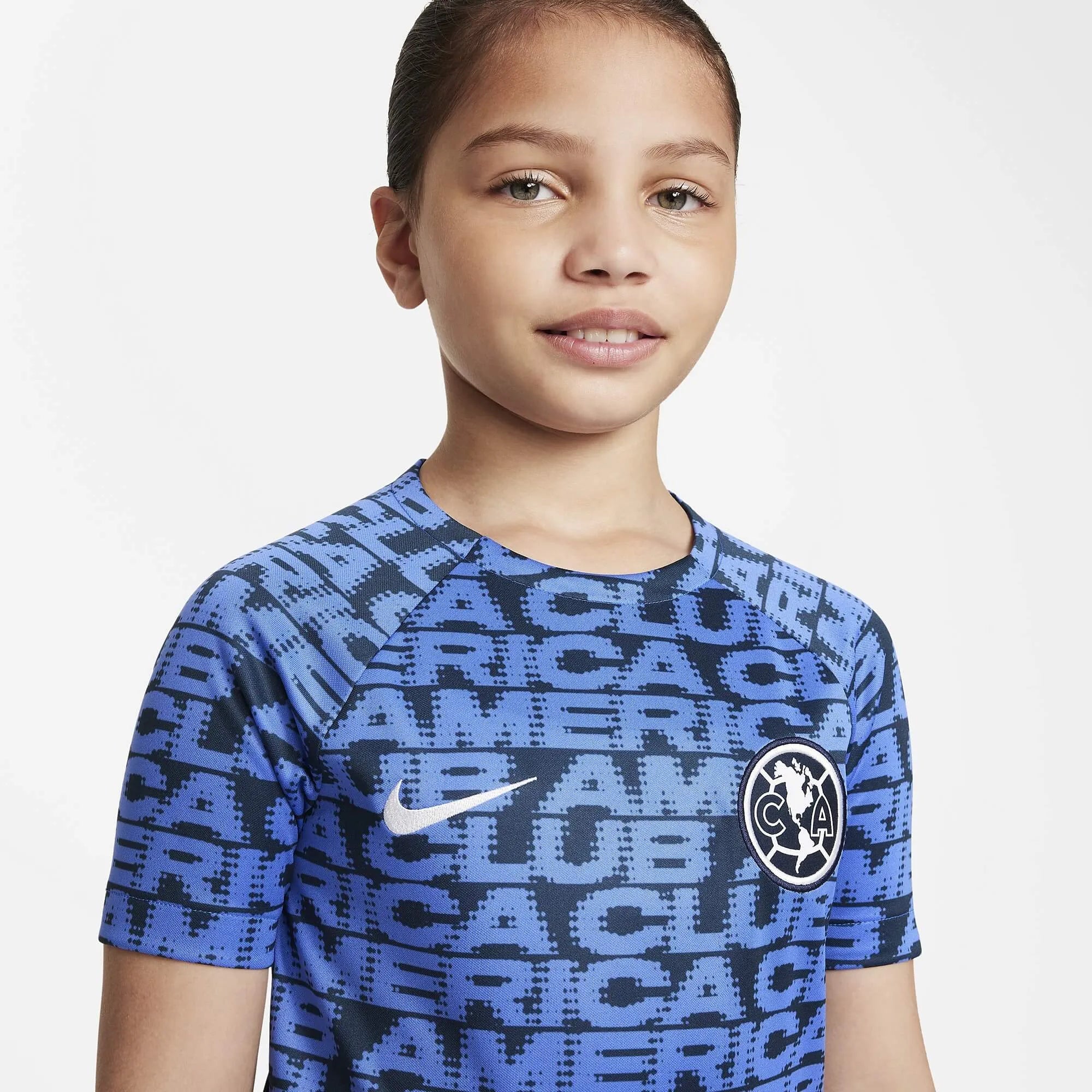 Nike 2022-23 Club America Youth Pre Match Jersey - Blue-Black - Image 3