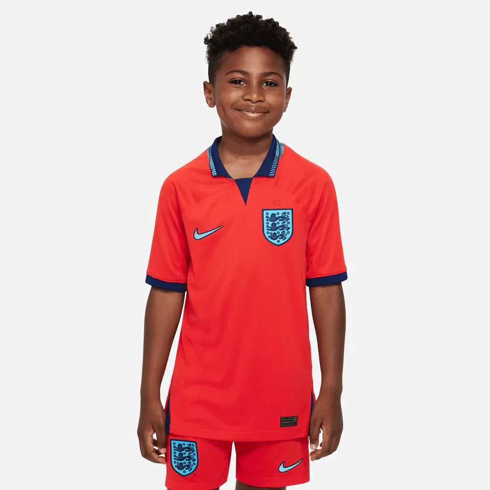 Nike 2022-23 England Youth Away Jersey - Red-Blue Void