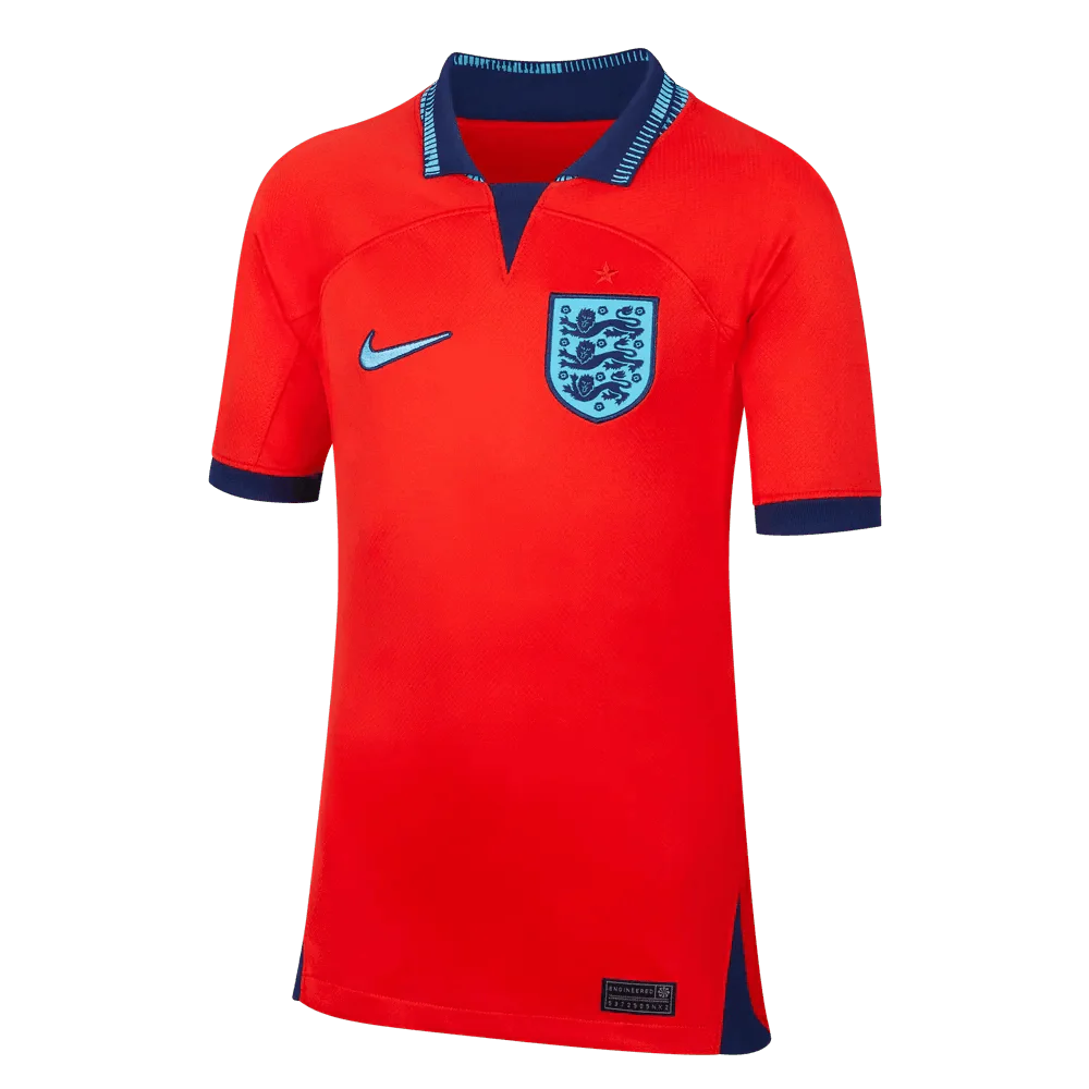 Nike 2022-23 England Youth Away Jersey - Red-Blue Void - Image 2