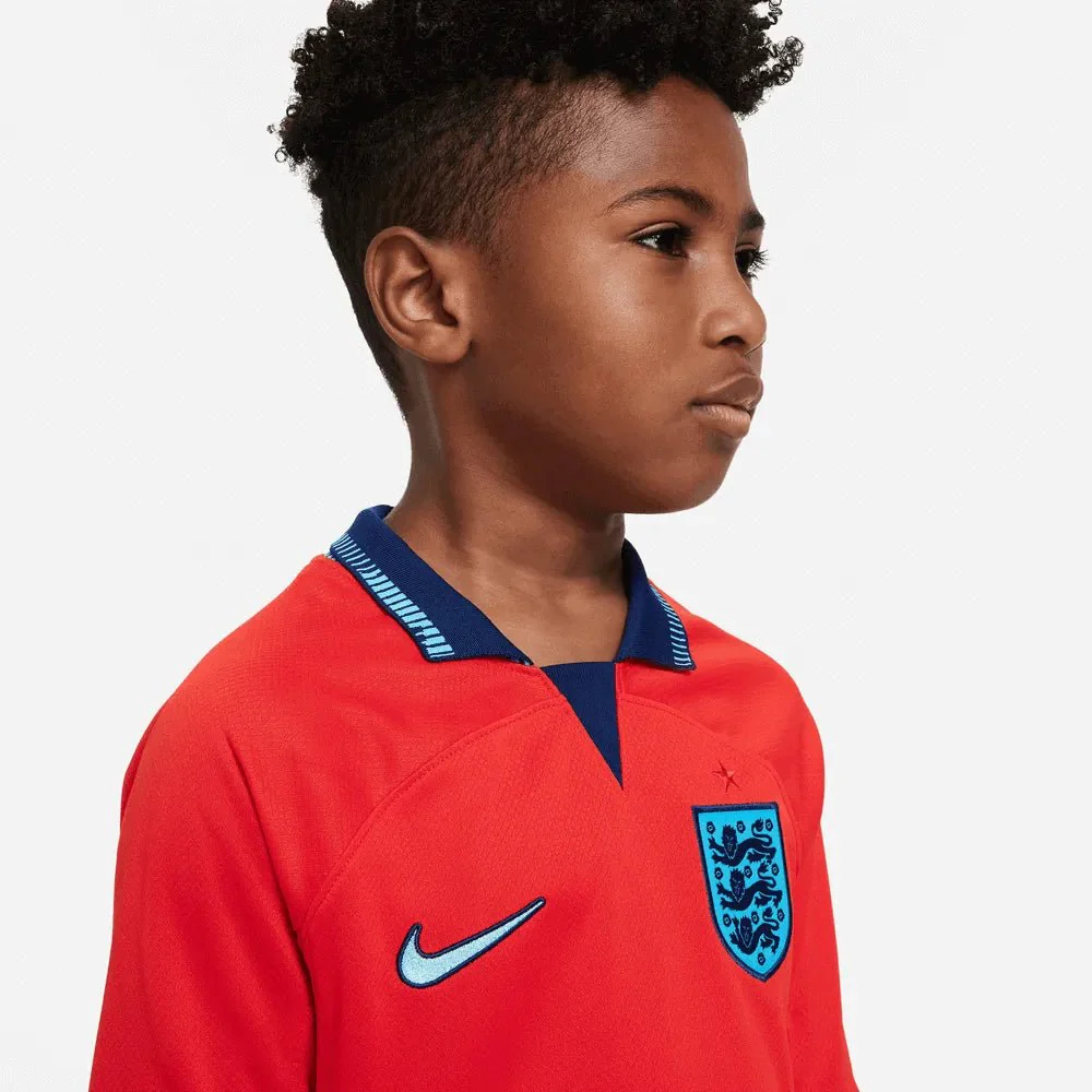 Nike 2022-23 England Youth Away Jersey - Red-Blue Void - Image 5