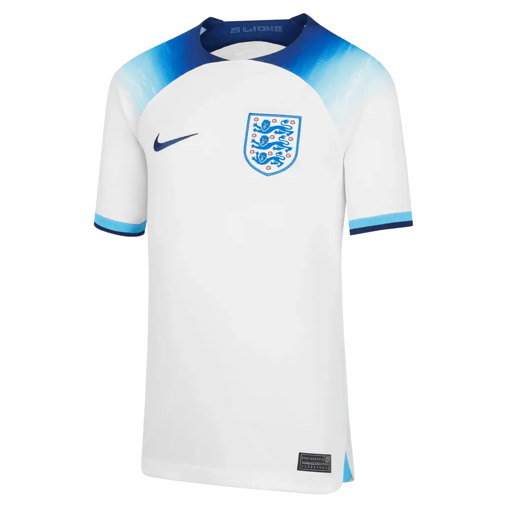 Nike 2022-23 England Youth Home Jersey - White-Blue