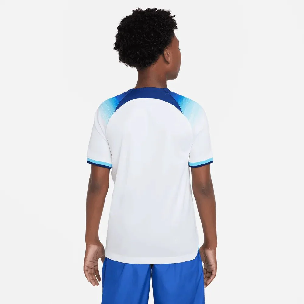 Nike 2022-23 England Youth Home Jersey - White-Blue - Image 4