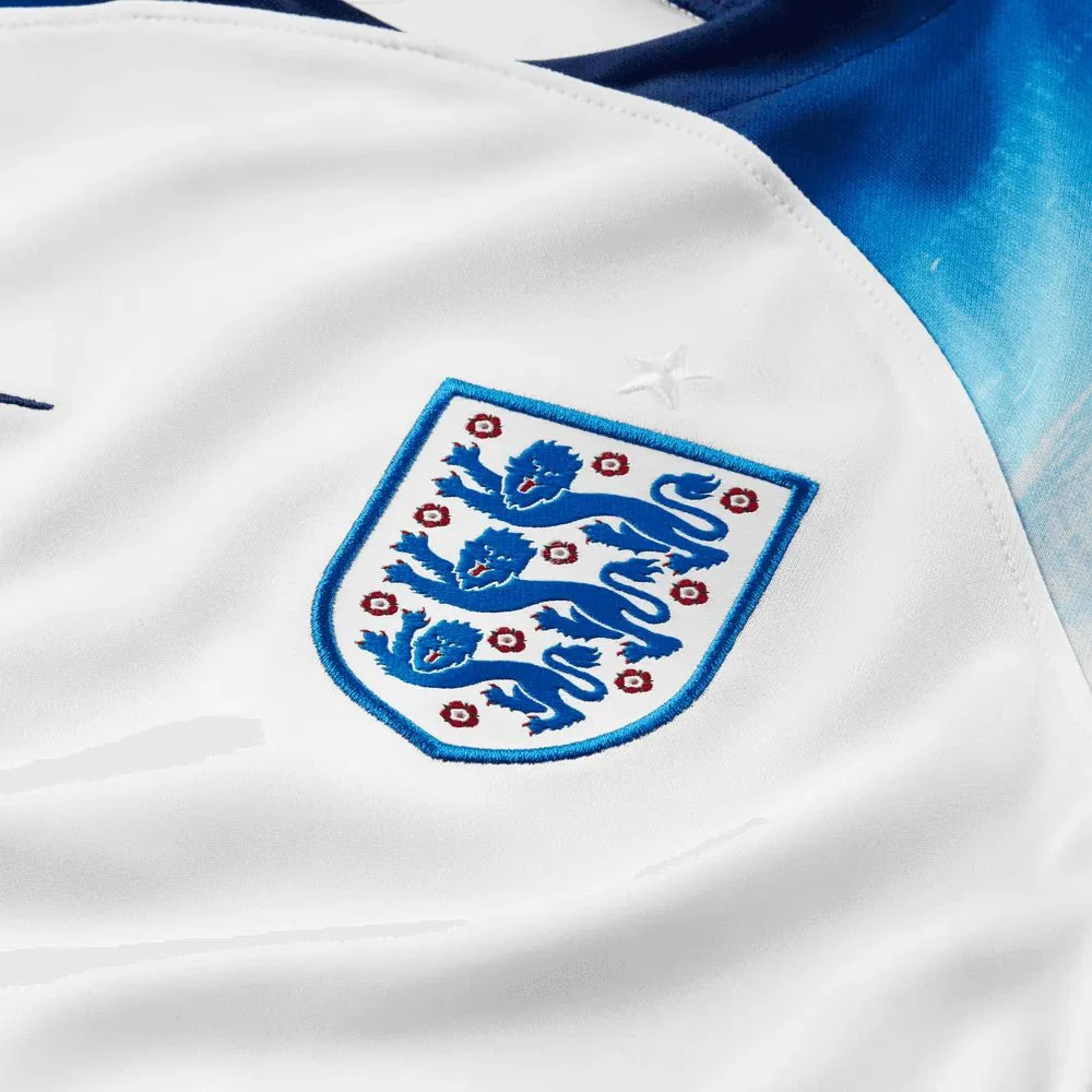 Nike 2022-23 England Youth Home Jersey - White-Blue - Image 8