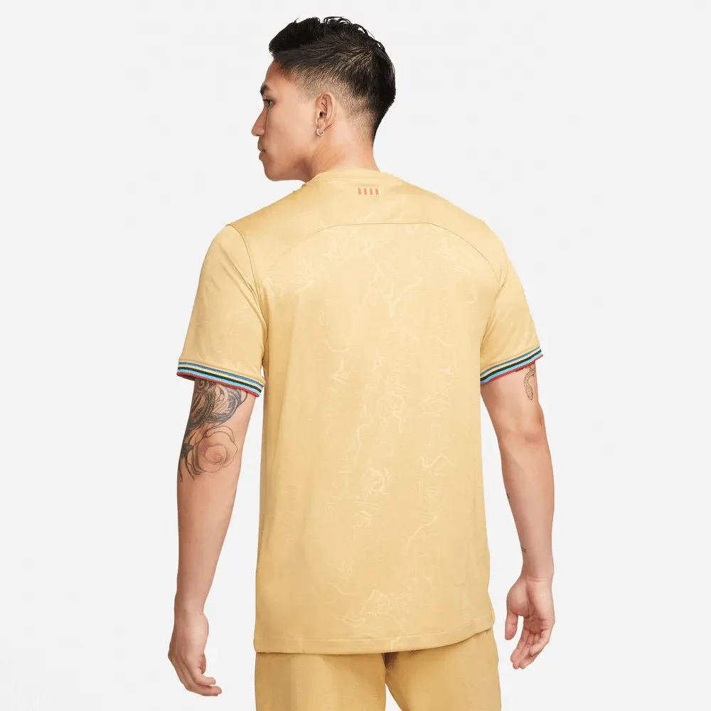 Nike 2022-23 FC Barcelona Away Jersey - Club Gold-Obsidian - Image 2