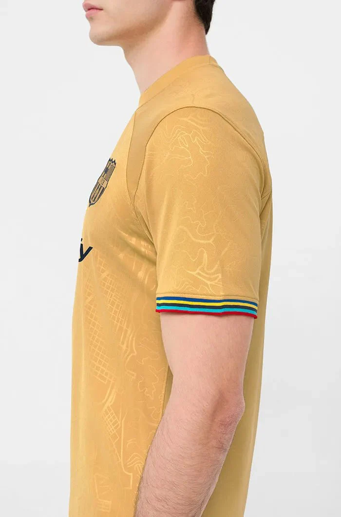 Nike 2022-23 FC Barcelona Away Jersey - Club Gold-Obsidian - Image 3