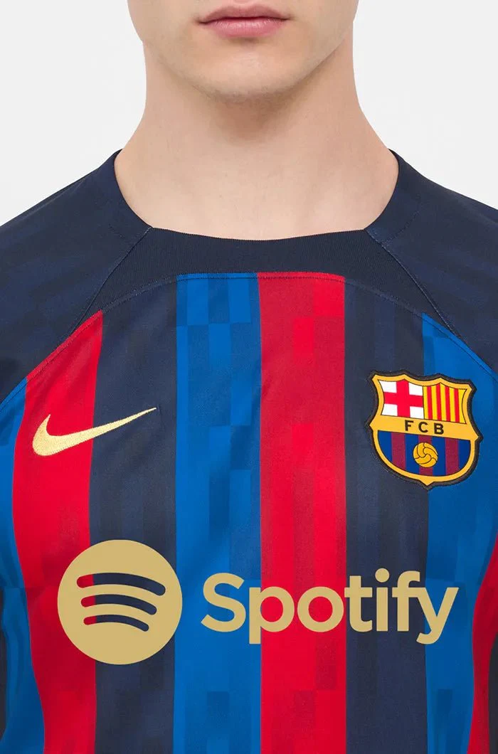 Nike 2022-23 FC Barcelona Home Jersey - Obsidian-Sesame - Image 5
