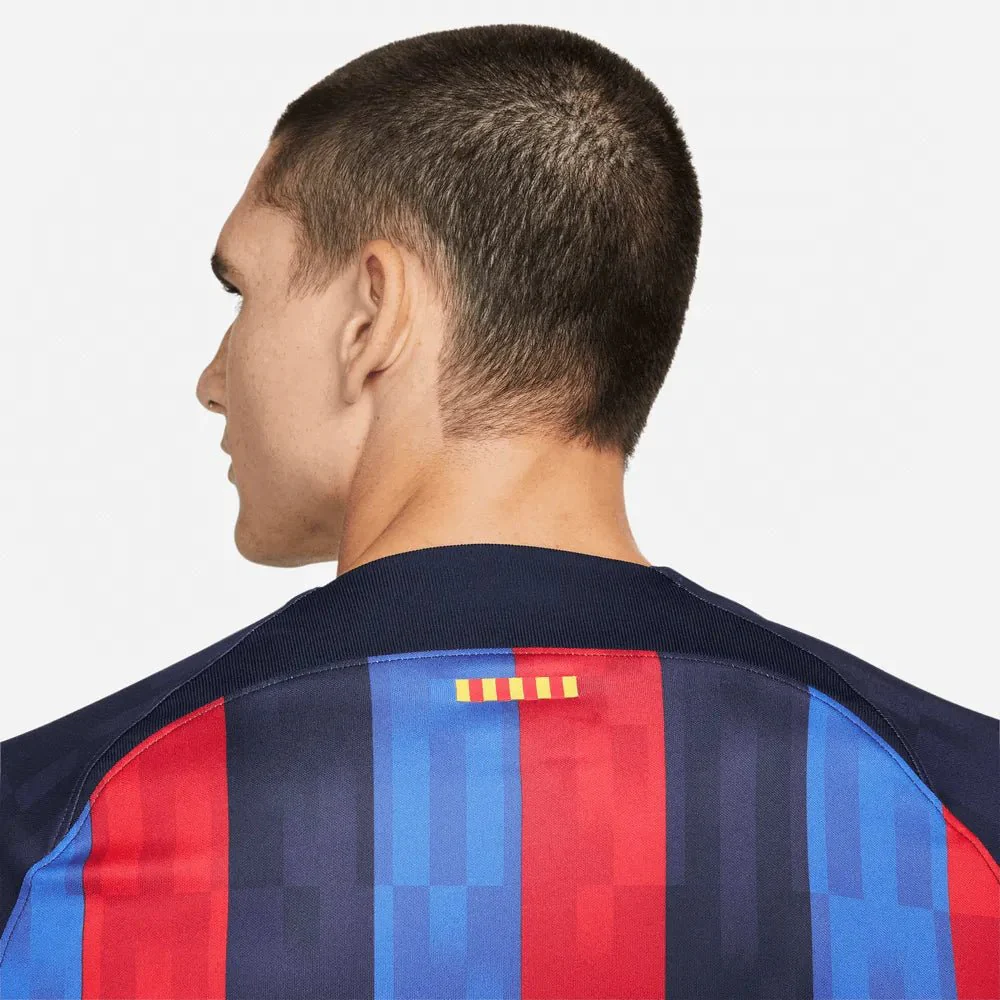 Nike 2022-23 FC Barcelona Home Long-Sleeve Jersey - Obsidian-Sesame - Image 3