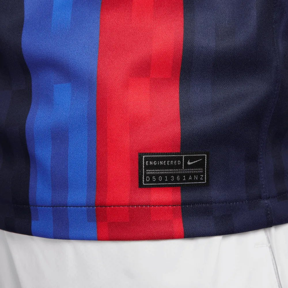 Nike 2022-23 FC Barcelona Home Long-Sleeve Jersey - Obsidian-Sesame - Image 4