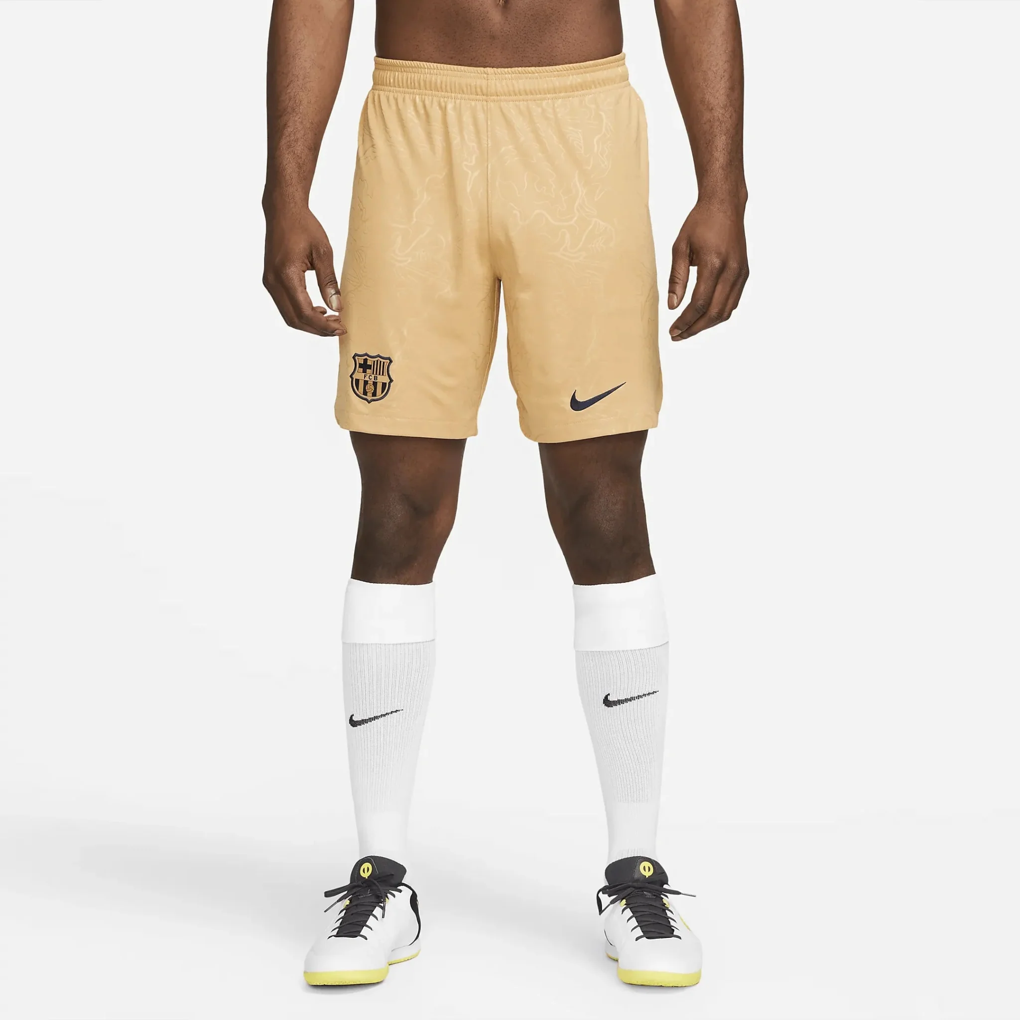 Nike 2022-23 FC Barcelona Stadium Away Shorts - Club Gold-Obsidian