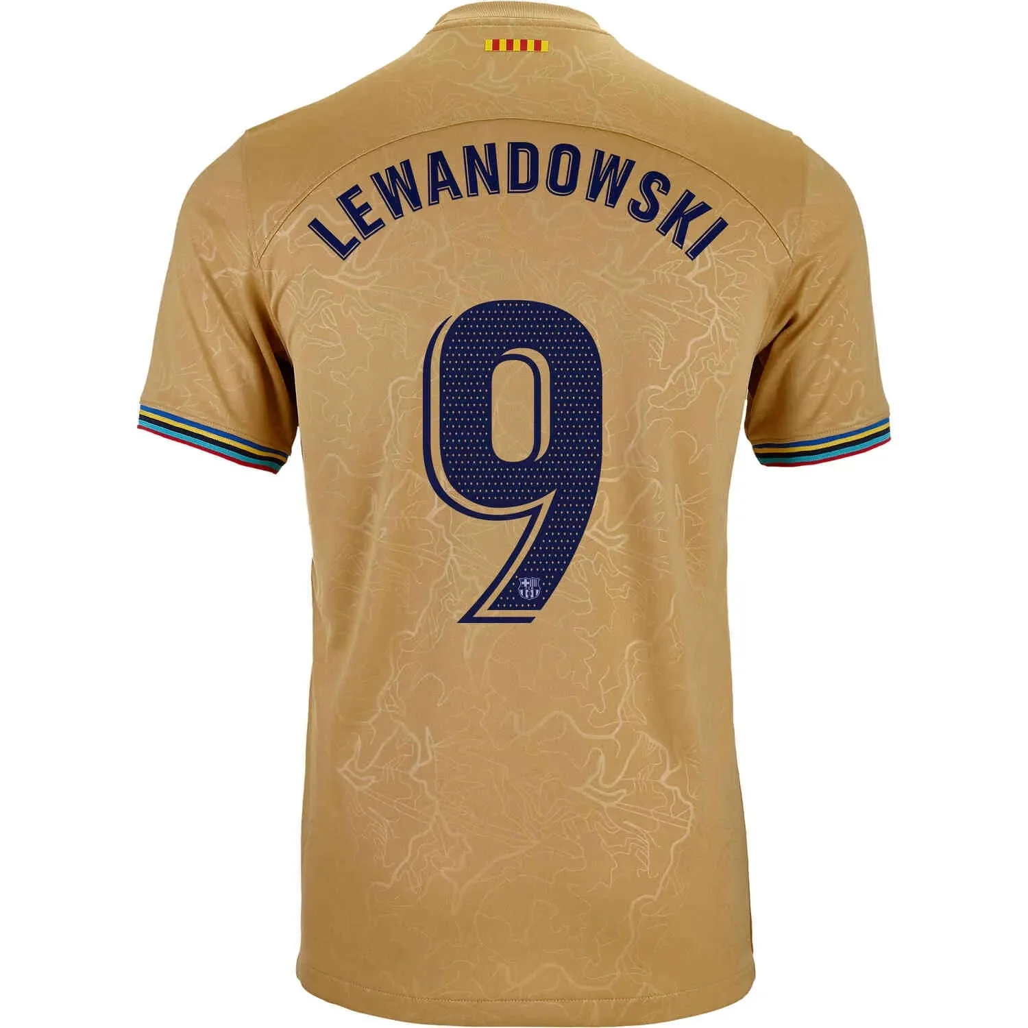 Nike 2022-23 FC Barcelona Youth Away Jersey - Club Gold-Obsidian - Image 3