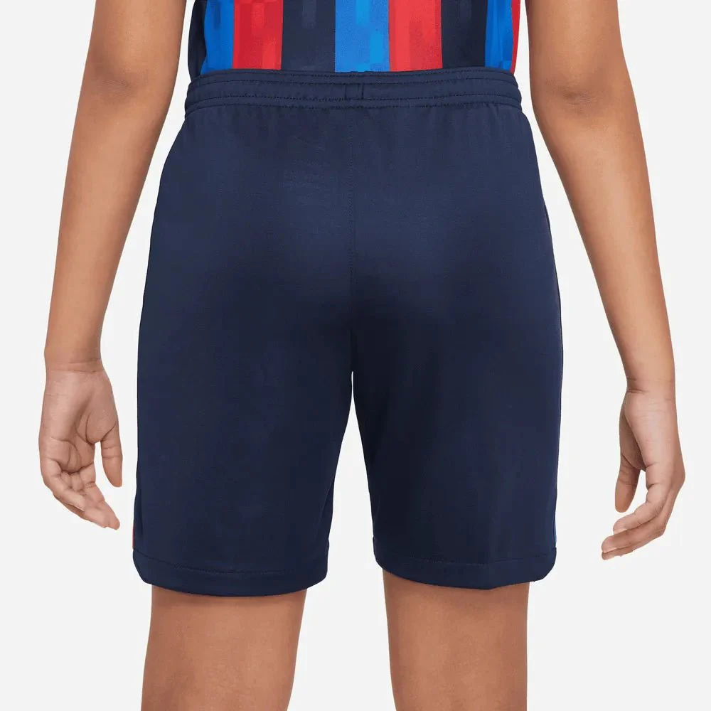 Nike 2022-23 FC Barcelona Youth Stadium Home Shorts - Navy - Image 3