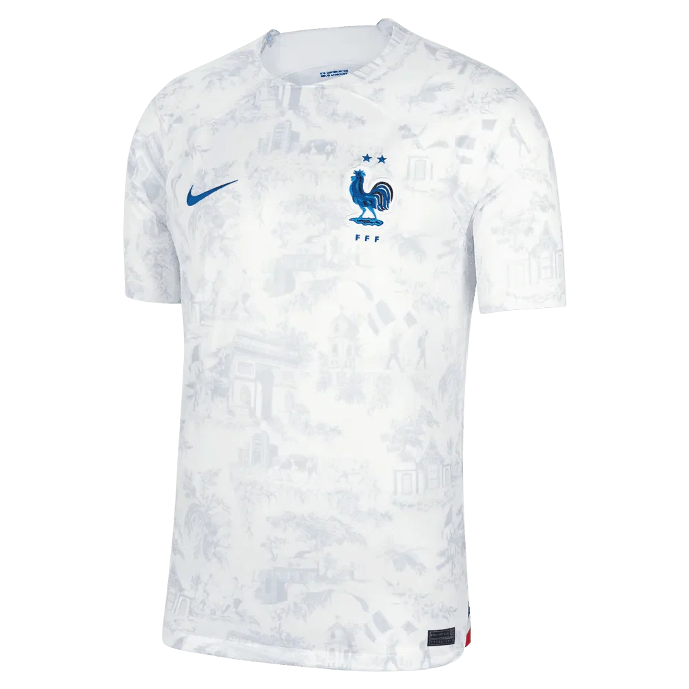 Nike 2022-23 France Away Jersey - White-Royal