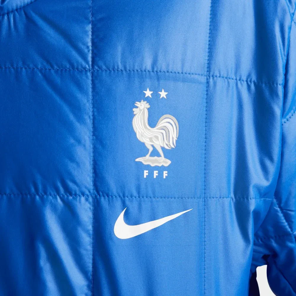 Nike 2022-23 France Fleece-Lined Hooded Jacket - Image 6