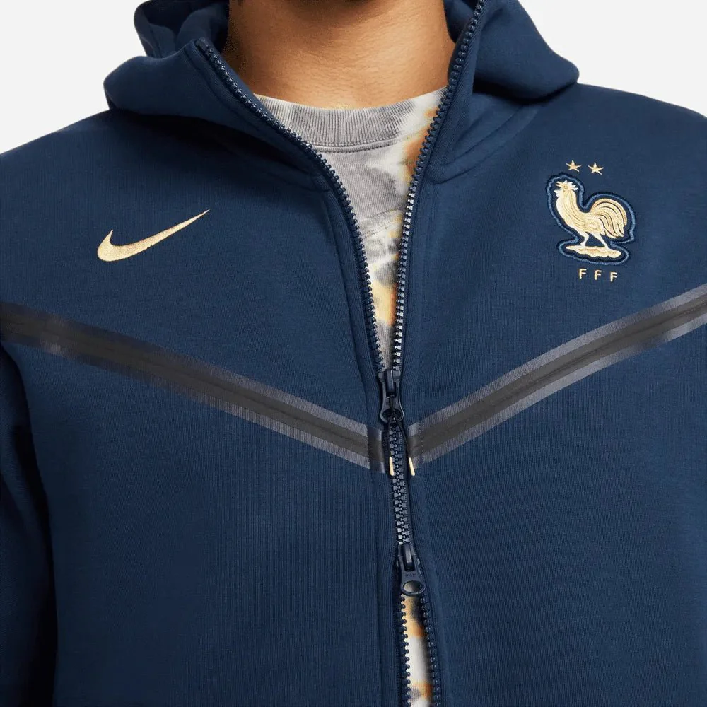 Nike 2022-23 France Full-Zip Tech Fleece Hoodie - Image 4