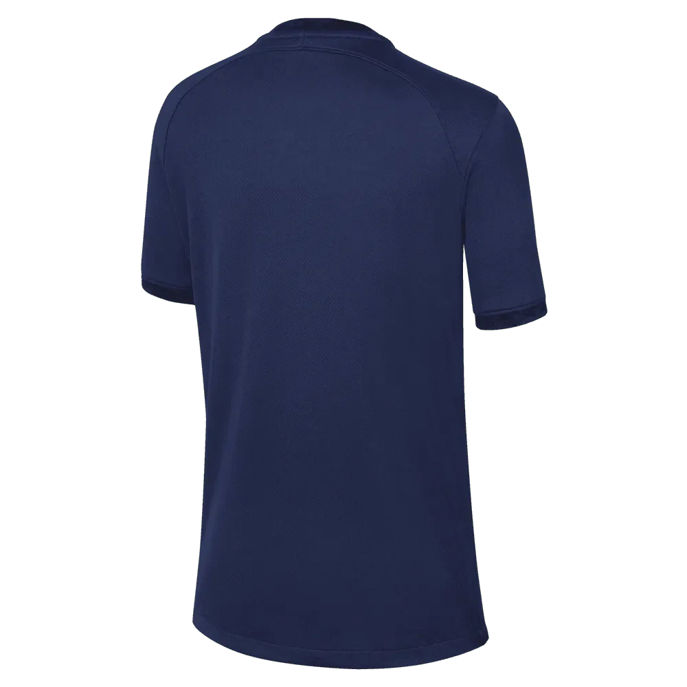 Nike 2022-23 France Youth Home Jersey - Midnight Navy-Metallic Gold - Image 2
