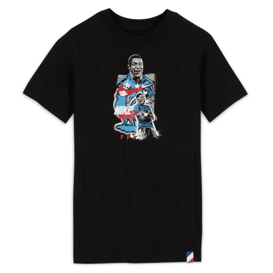 Nike 2022-23 France Youth Mbappe Tee - Black