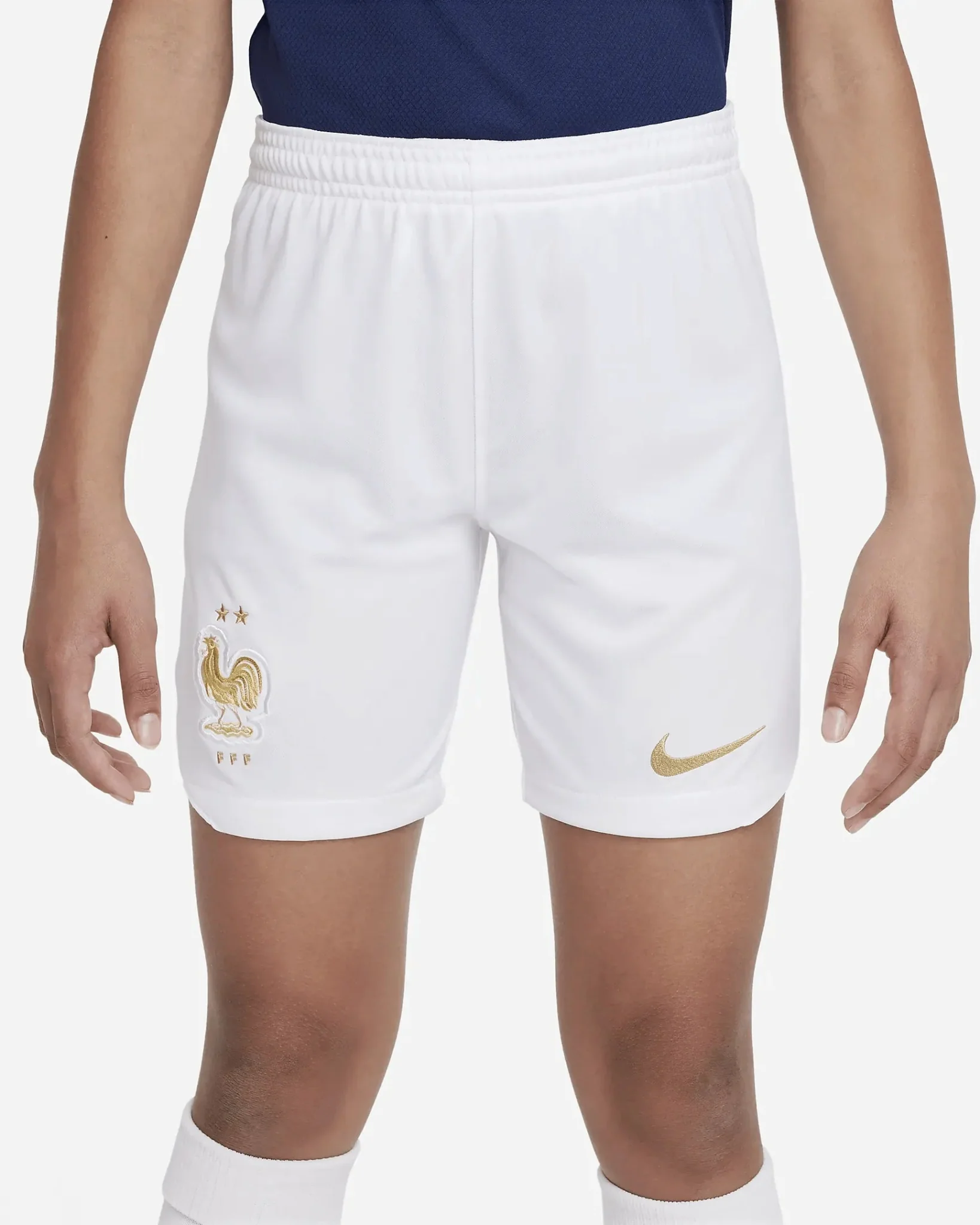 Nike 2022-23 France Youth Stadium Home Shorts