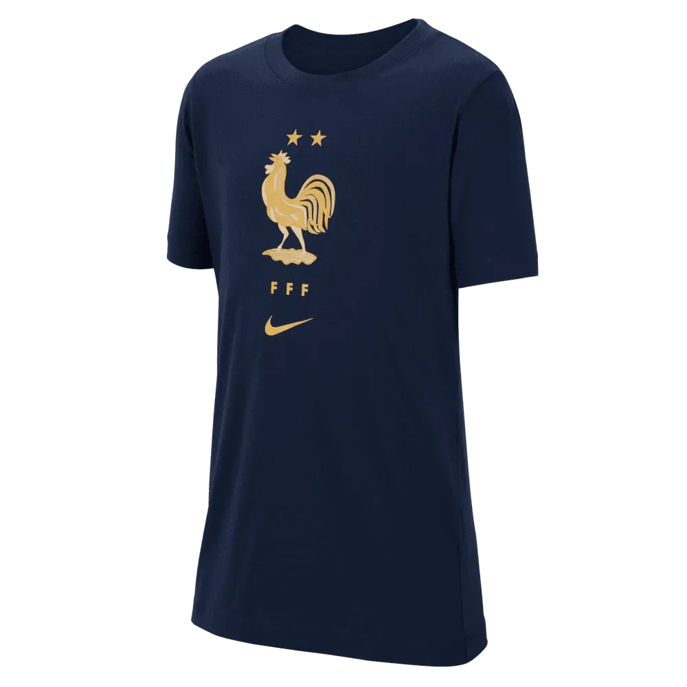 Nike 2022-23 France Youth Tee - Navy