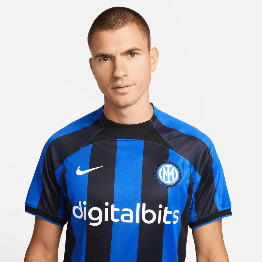 Nike 2022-23 Inter Milan Home Jersey - Lyon Blue-Black - Image 8