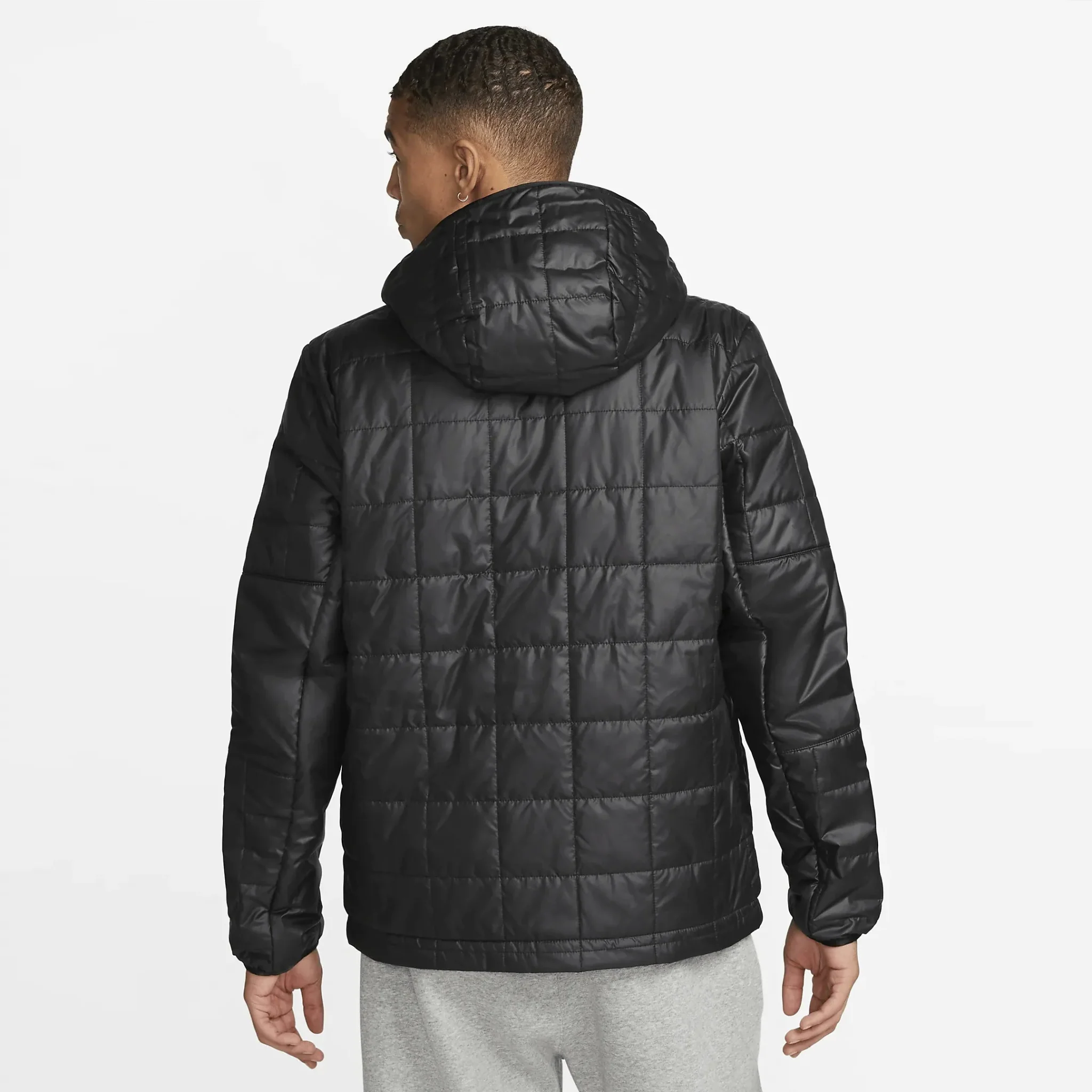 Nike 2022-23 Liverpool FC Fleece-Lined Hooded Jacket - Black-Particle Grey-Siren Red - Image 2