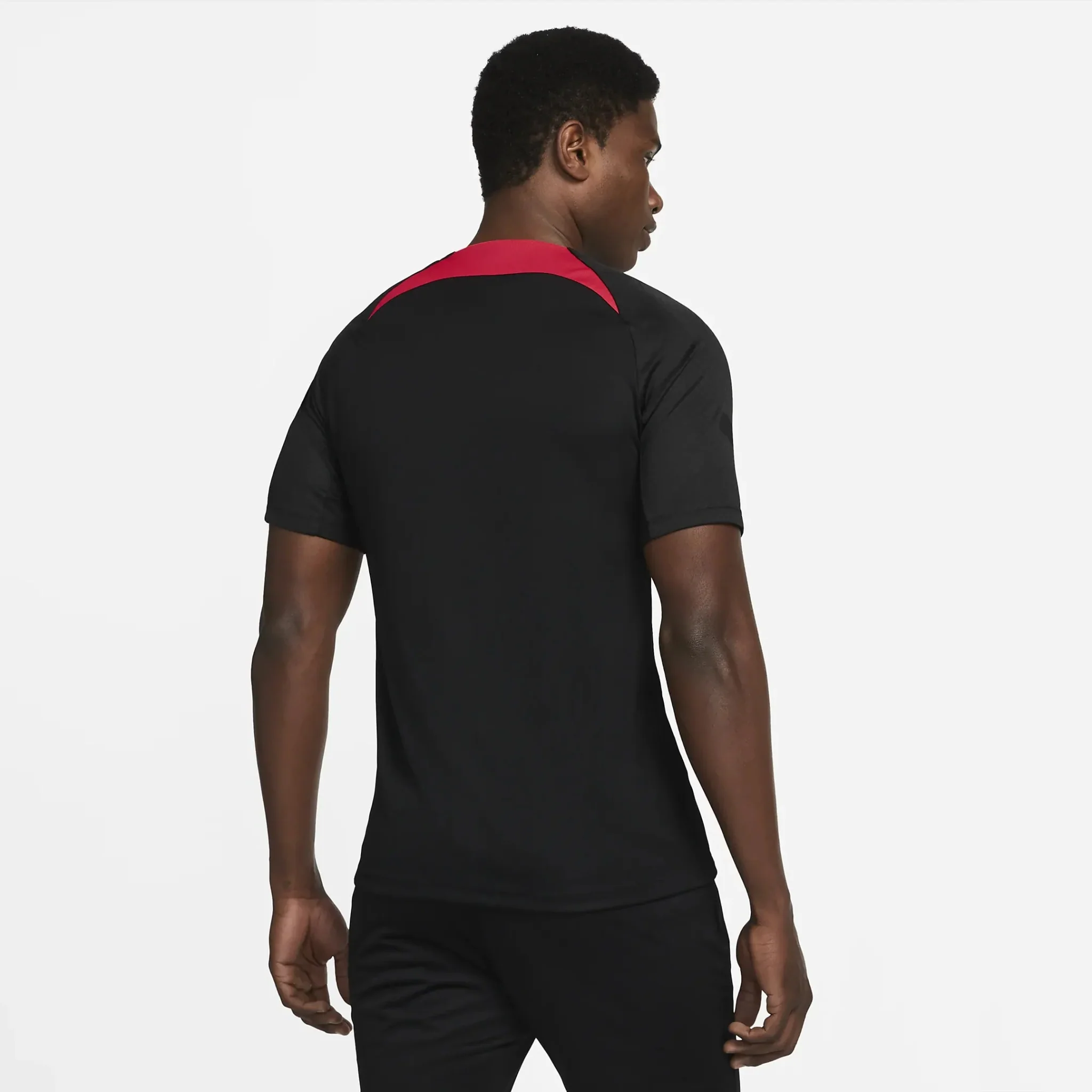 Nike 2022-23 Liverpool FC Strike Short-Sleeve Top - Black-Siren Red - Image 2