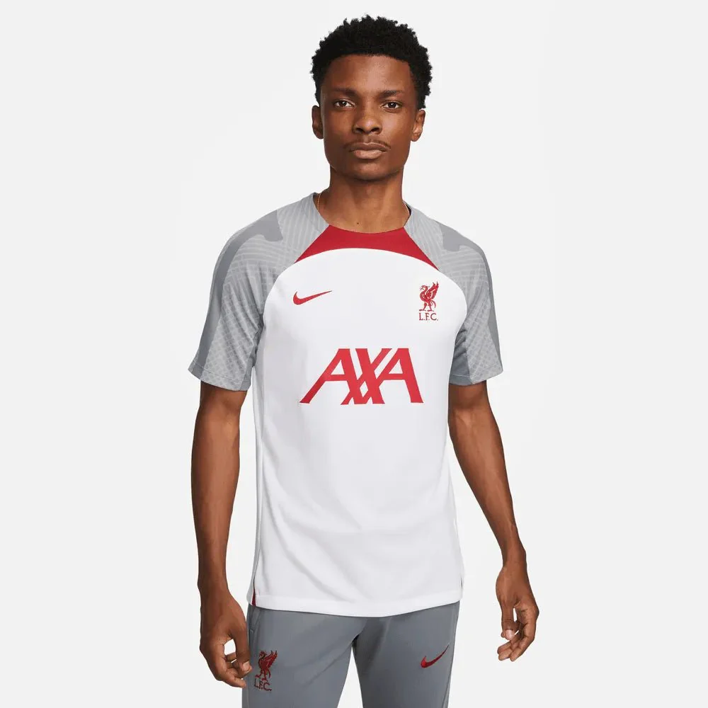 Nike 2022-23 Liverpool FC Strike Training Jersey - White-Grey-Tough Red