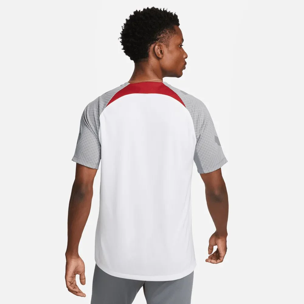 Nike 2022-23 Liverpool FC Strike Training Jersey - White-Grey-Tough Red - Image 2