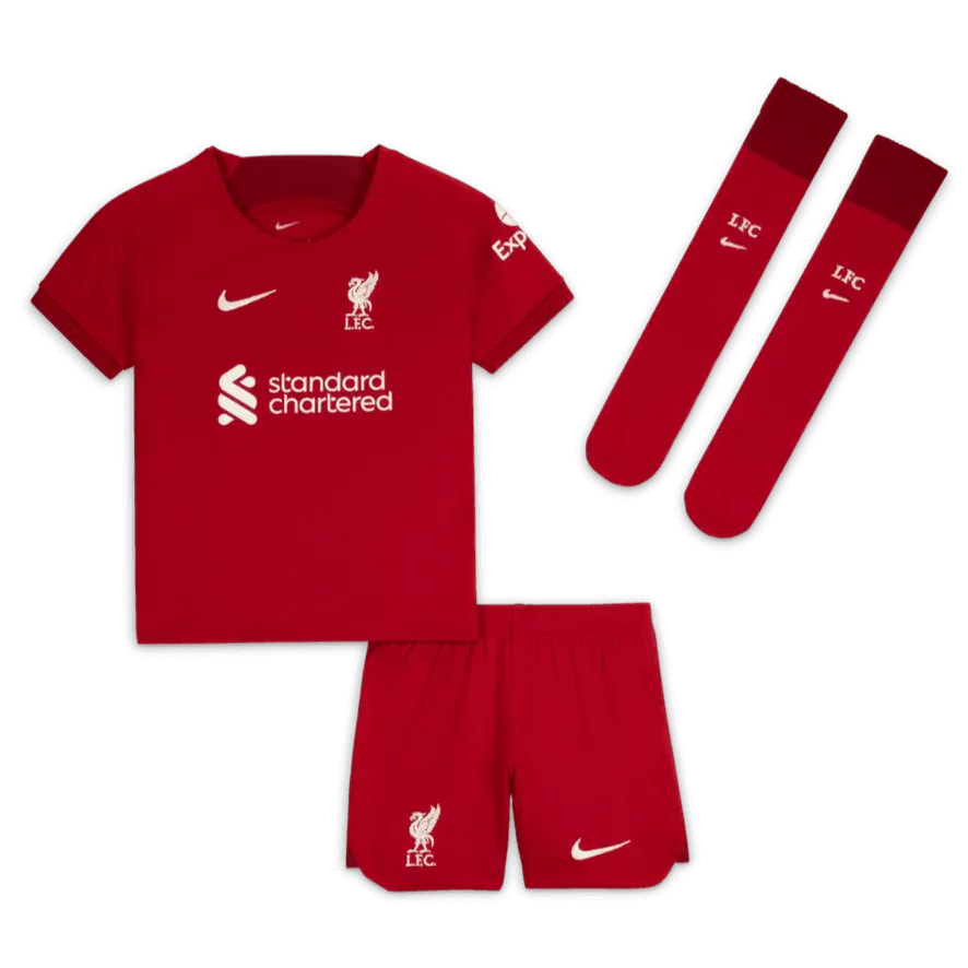 Nike 2022-23 Liverpool Little Kid's Home Kit - Tough Red