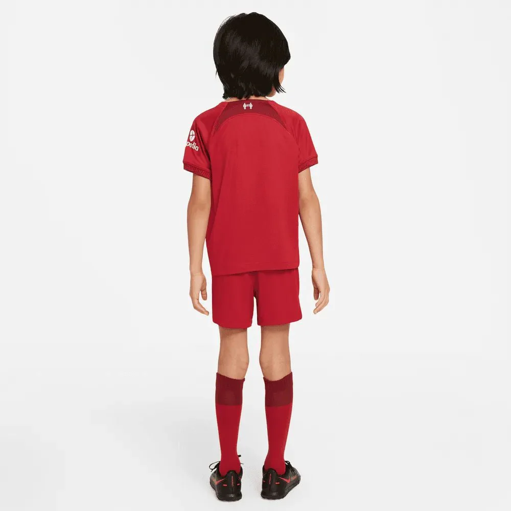 Nike 2022-23 Liverpool Little Kid's Home Kit - Tough Red - Image 4