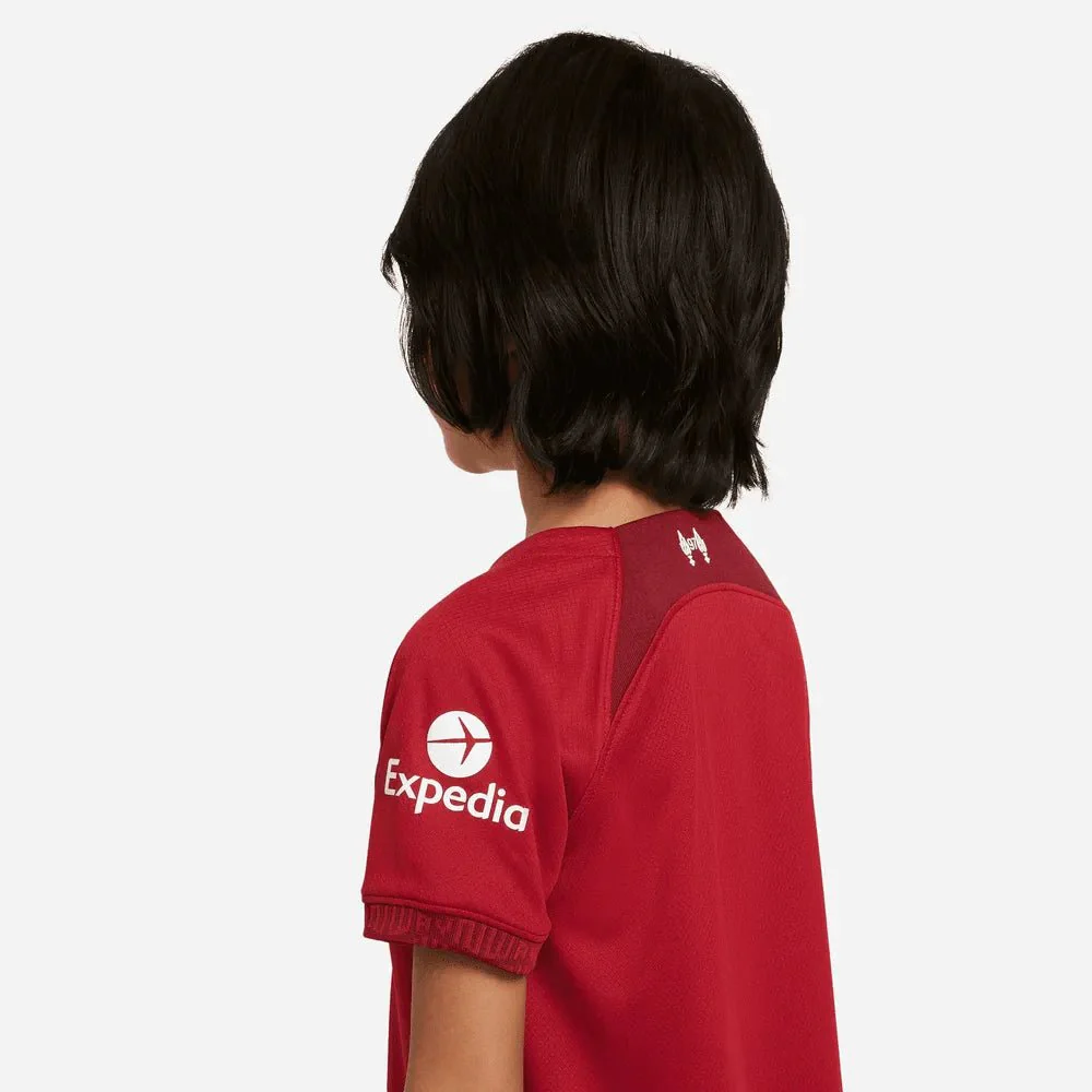 Nike 2022-23 Liverpool Little Kid's Home Kit - Tough Red - Image 6