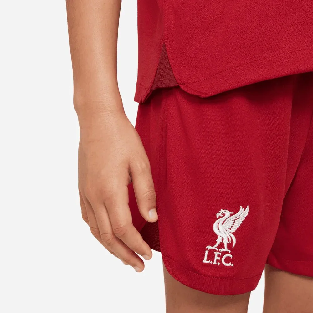Nike 2022-23 Liverpool Little Kid's Home Kit - Tough Red - Image 7