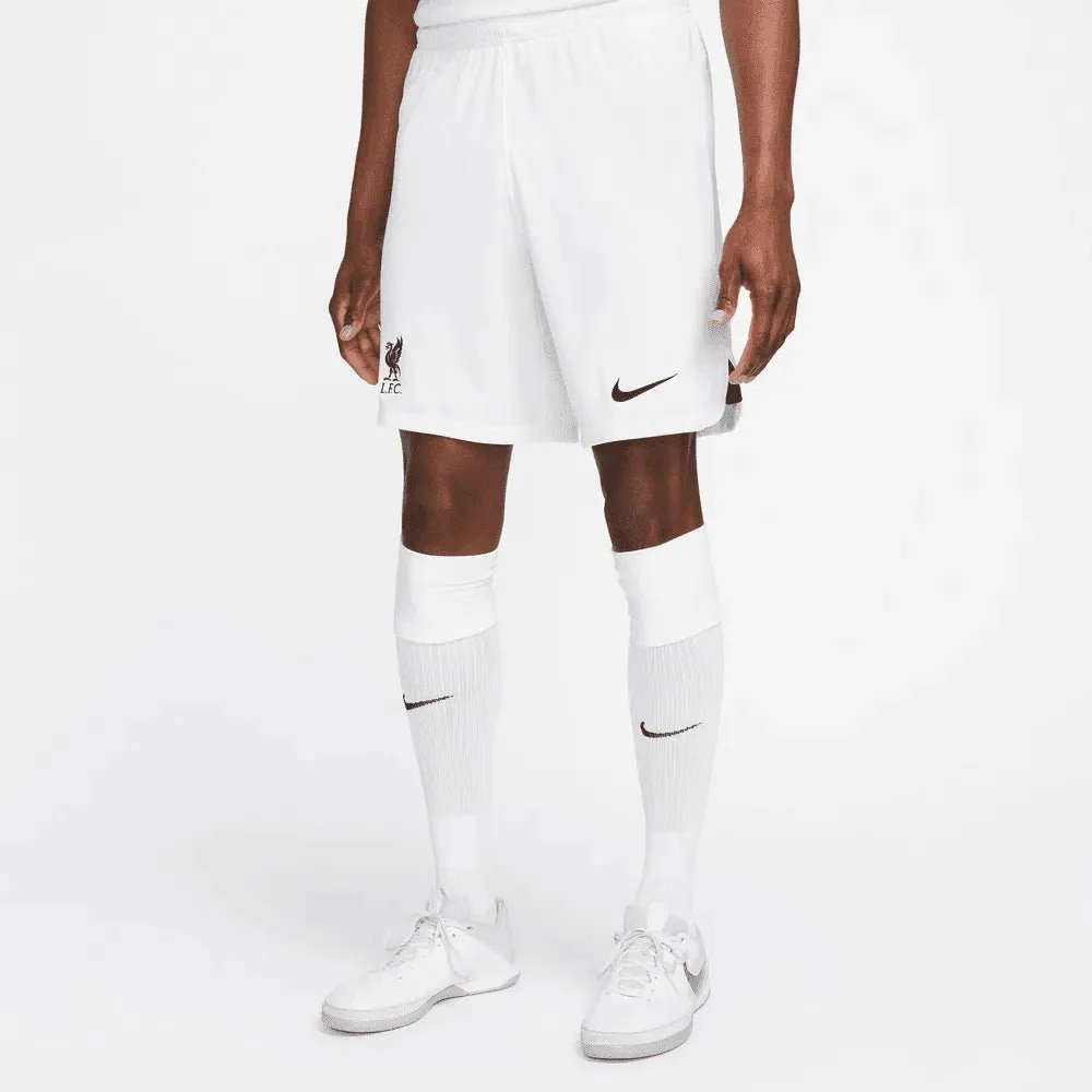 Nike 2022-23 Liverpool Stadium Away Shorts - White