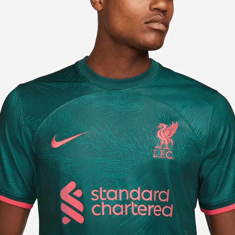 Nike 2022-23 Liverpool Third Jersey - Dark Atomic Teal-Siren Red - Image 14