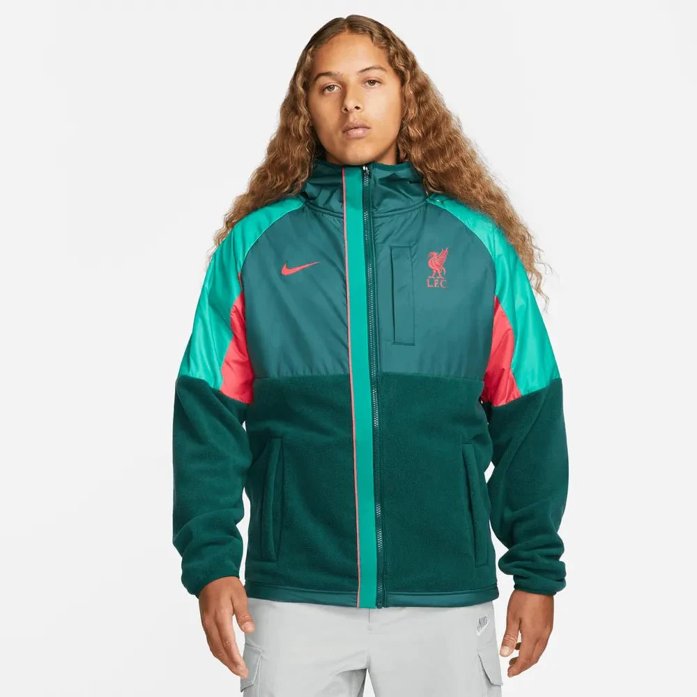 Nike 2022-23 Liverpool Winterized AWF Jacket - Atomic Teal-Siren Red