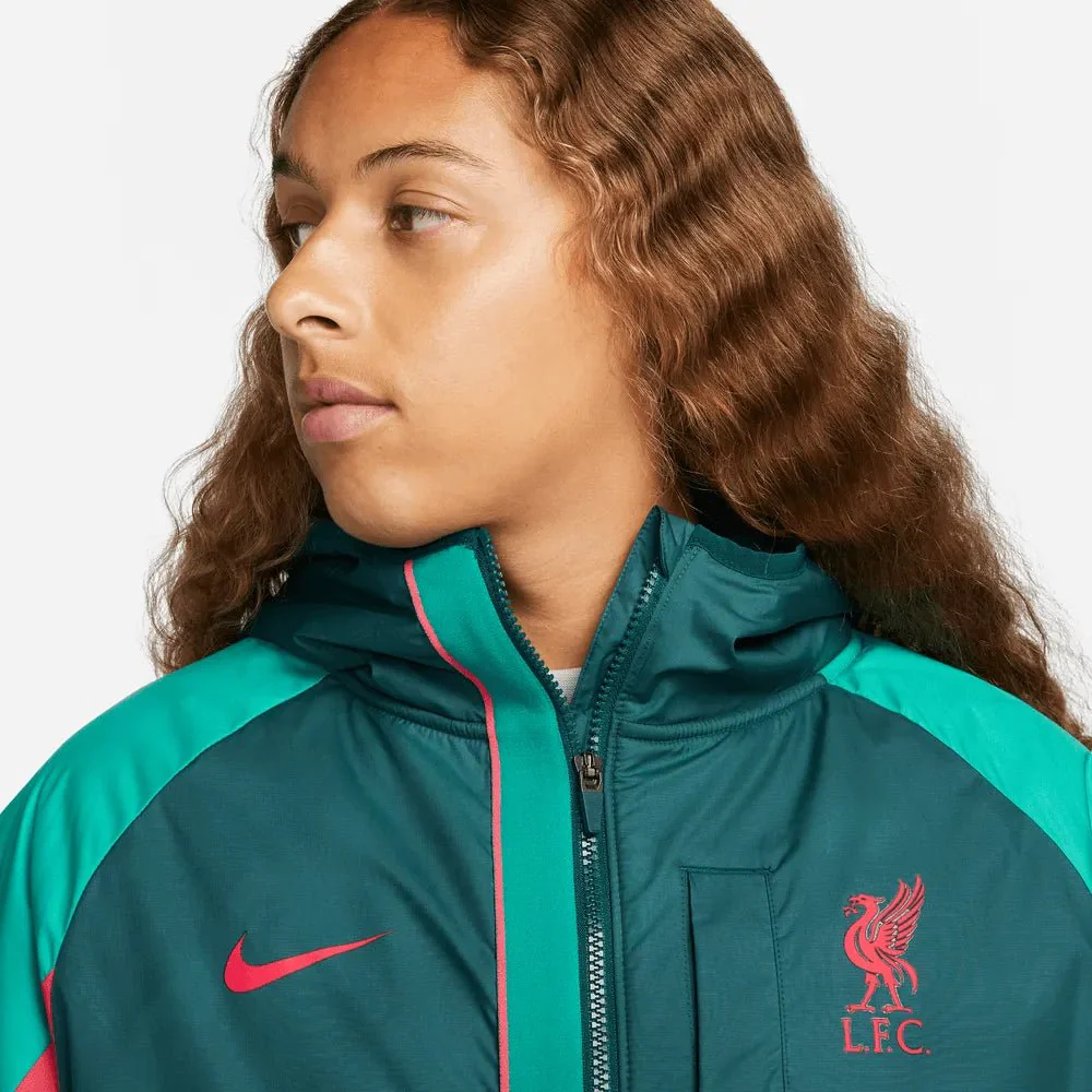 Nike 2022-23 Liverpool Winterized AWF Jacket - Atomic Teal-Siren Red - Image 3