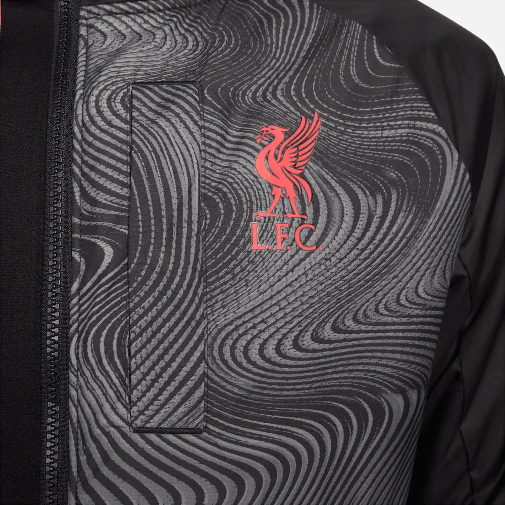 Nike 2022-23 Liverpool Winterized AWF Jacket - Black-Red - Image 5
