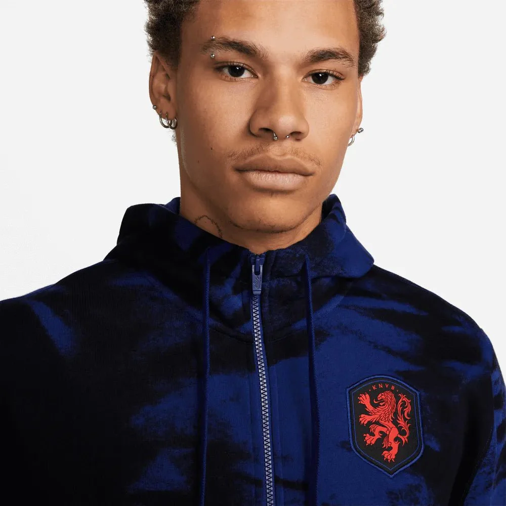 Nike 2022-23 Netherlands Fleece Full-Zip Hoodie - Image 3