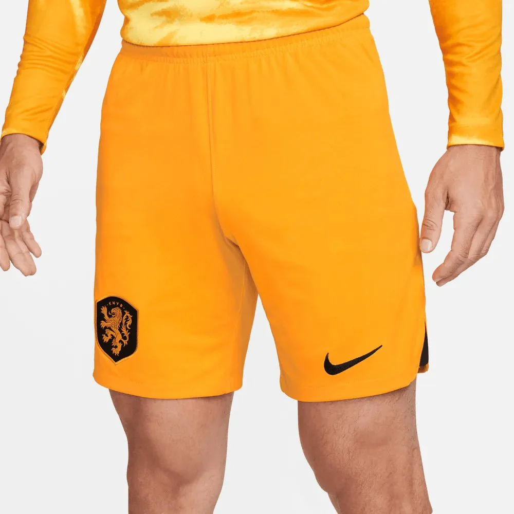 Nike 2022-23 Netherlands Home Shorts - Orange-Black - Image 2