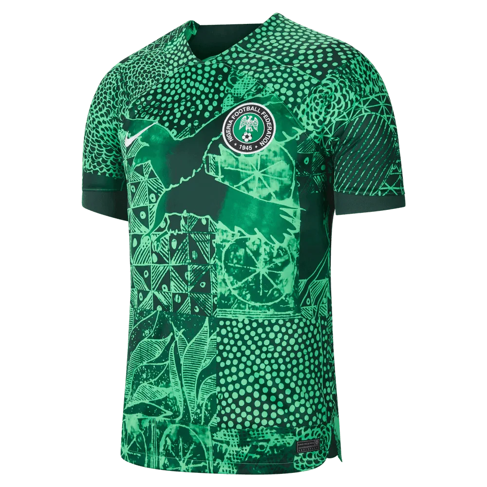 Nike 2022-23 Nigeria Home Jersey - Green Spark-Pine Green