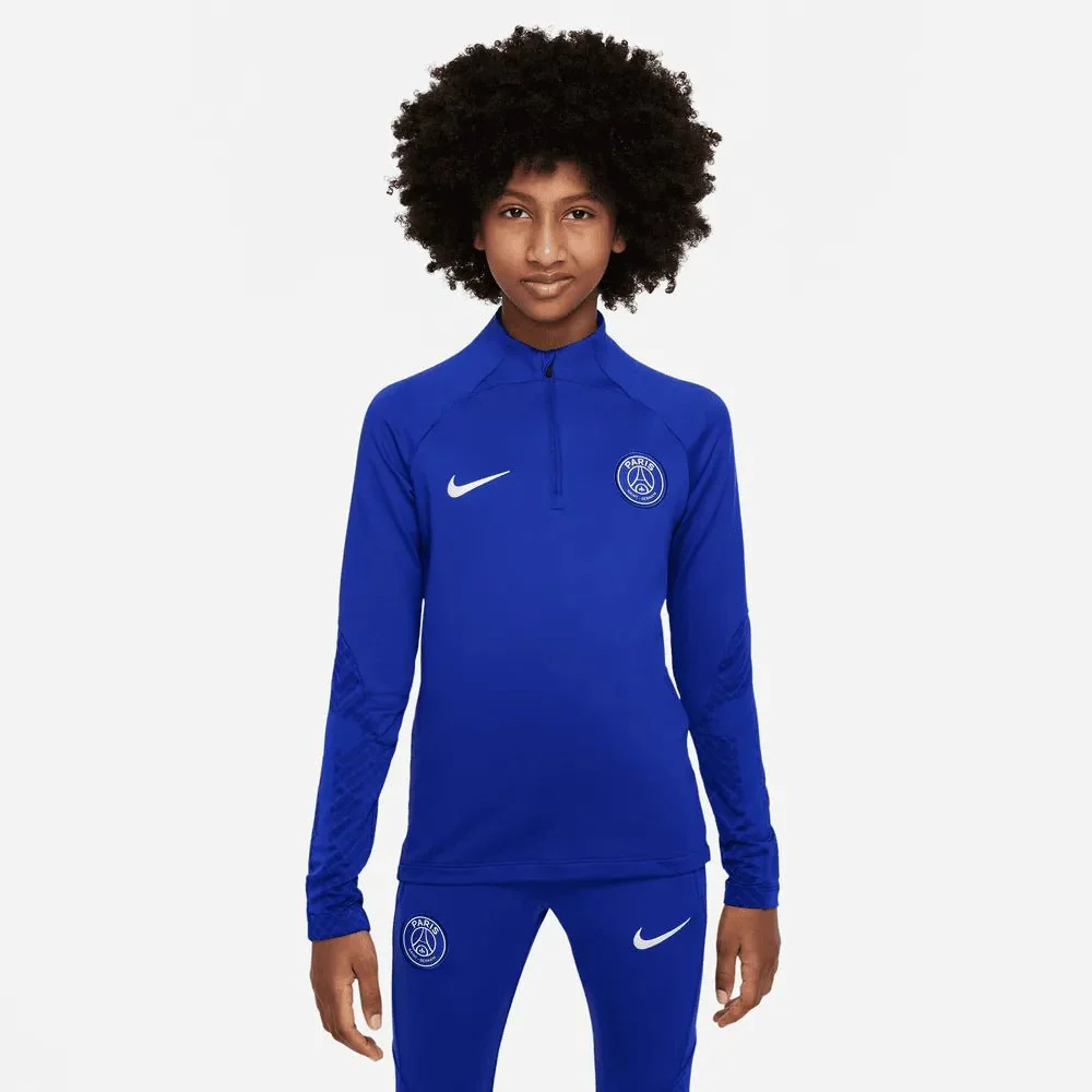 Nike 2022-23 Paris Saint-Germain Youth Strike Knit Drill Top - Blue