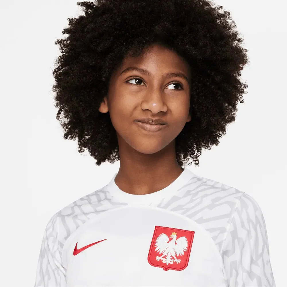 Nike 2022-23 Poland Youth Home Jersey - White - Image 5