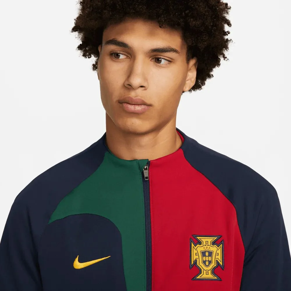 Nike 2022-23 Portugal Anthem Jacket - Navy-Red-Green - Image 3