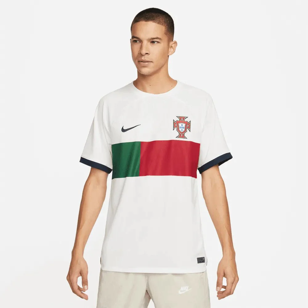 Nike 2022-23 Portugal Away Jersey - White-Red-Green - Image 5