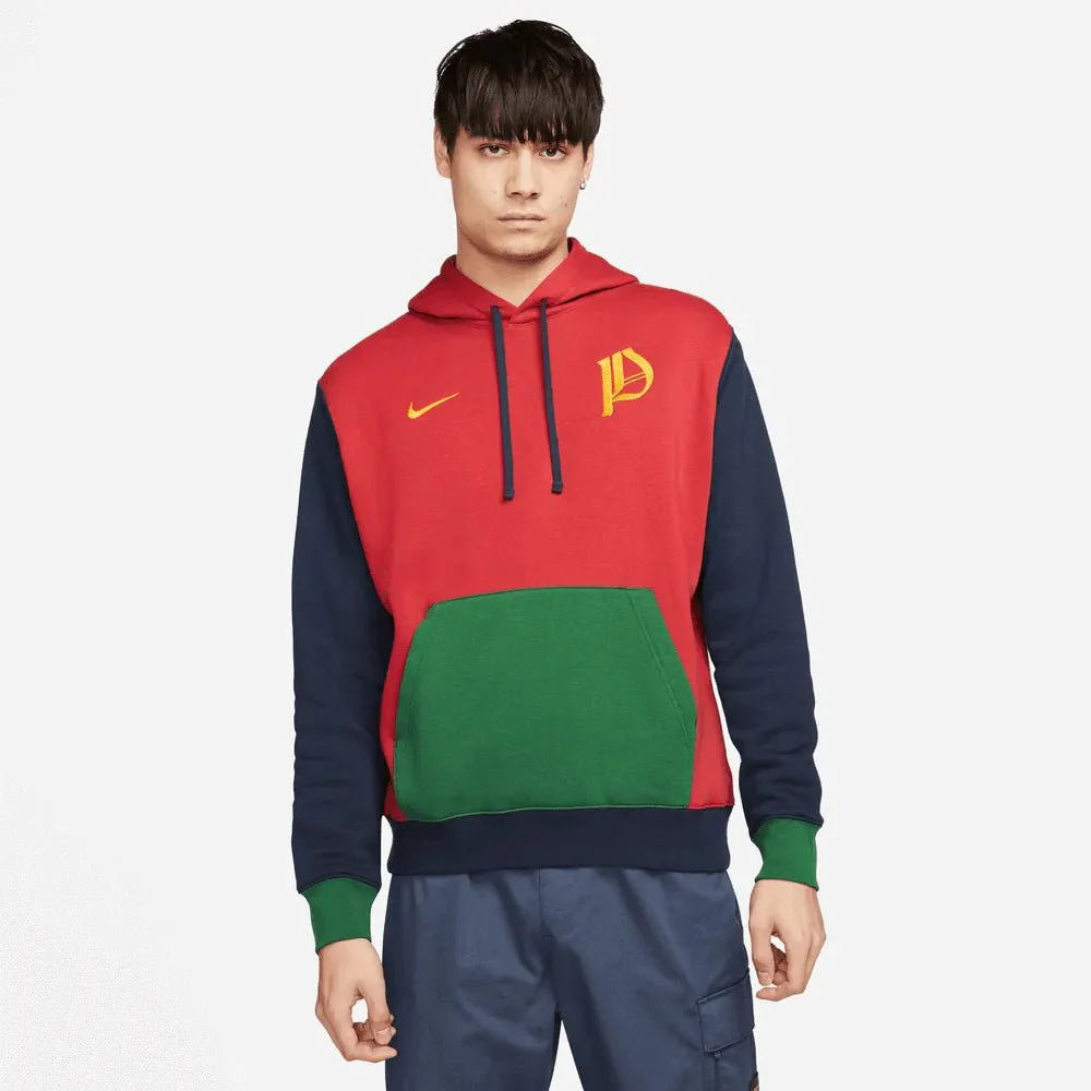 Nike 2022-23 Portugal Fleece PO Hoodie - Red-Obsidian-Green
