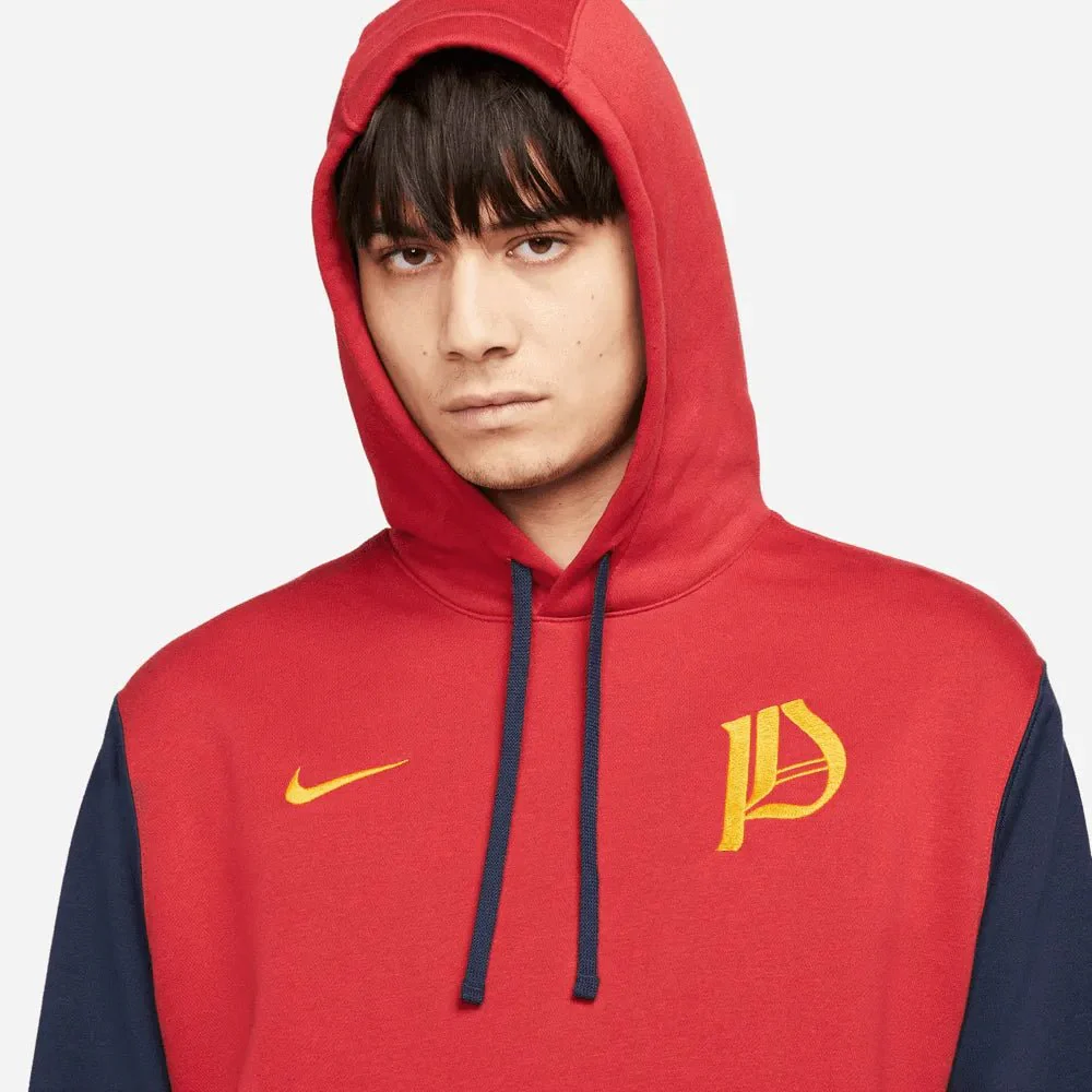 Nike 2022-23 Portugal Fleece PO Hoodie - Red-Obsidian-Green - Image 3
