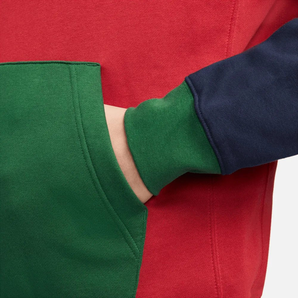 Nike 2022-23 Portugal Fleece PO Hoodie - Red-Obsidian-Green - Image 4