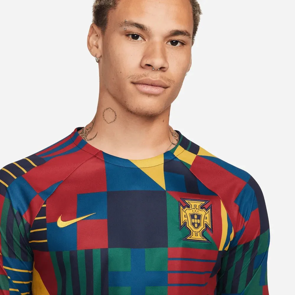 Nike 2022-23 Portugal Long-Sleeve Pre-Match Jersey - Image 3