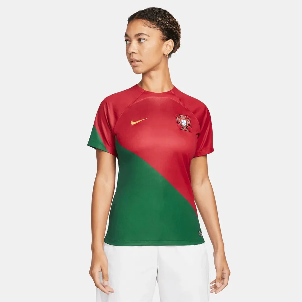 Nike 2022-23 Portugal Women's Stadium Home Jersey - Red-Green - Image 3