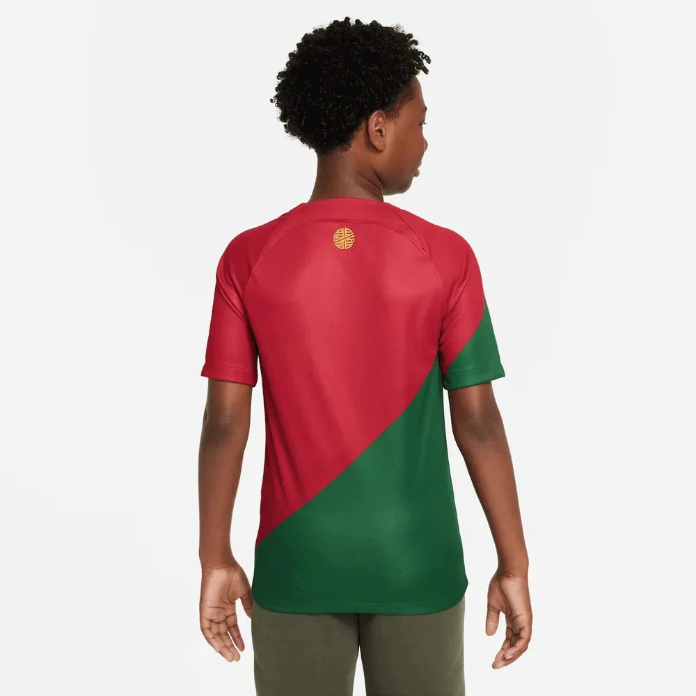 Nike 2022-23 Portugal YOUTH Home Jersey - Red-Green - Image 4